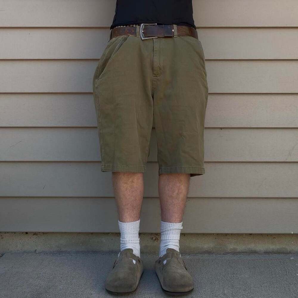 DL1961 Olive Baggy Chino Shorts